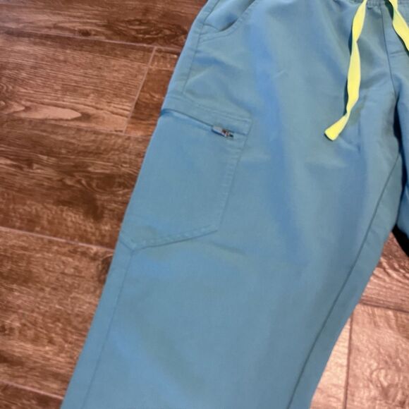 FIGS Zamora Scrub Pants Womens Size Large Blue Green Jogger W18SW2005 - Picture 4 of 14
